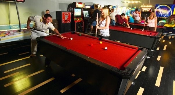 Pool tables at Captain's Quarters
