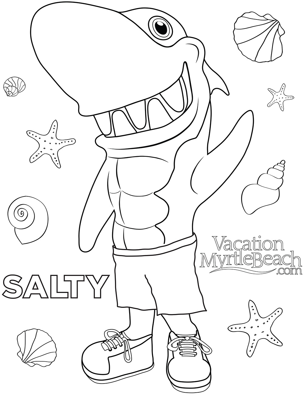 Salty Coloring Page