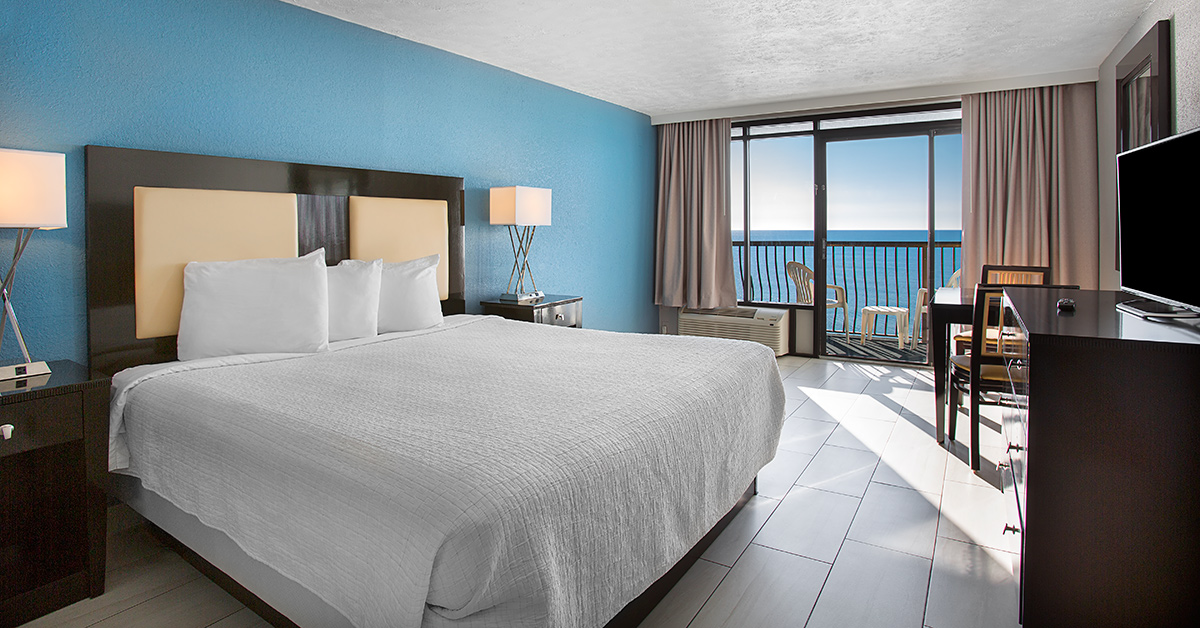 hotel blue oceanfront room