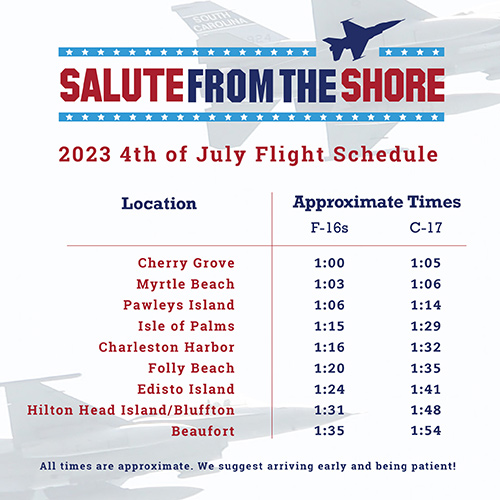 Salute from the Shore 2023 Schedule Myrtle Beach