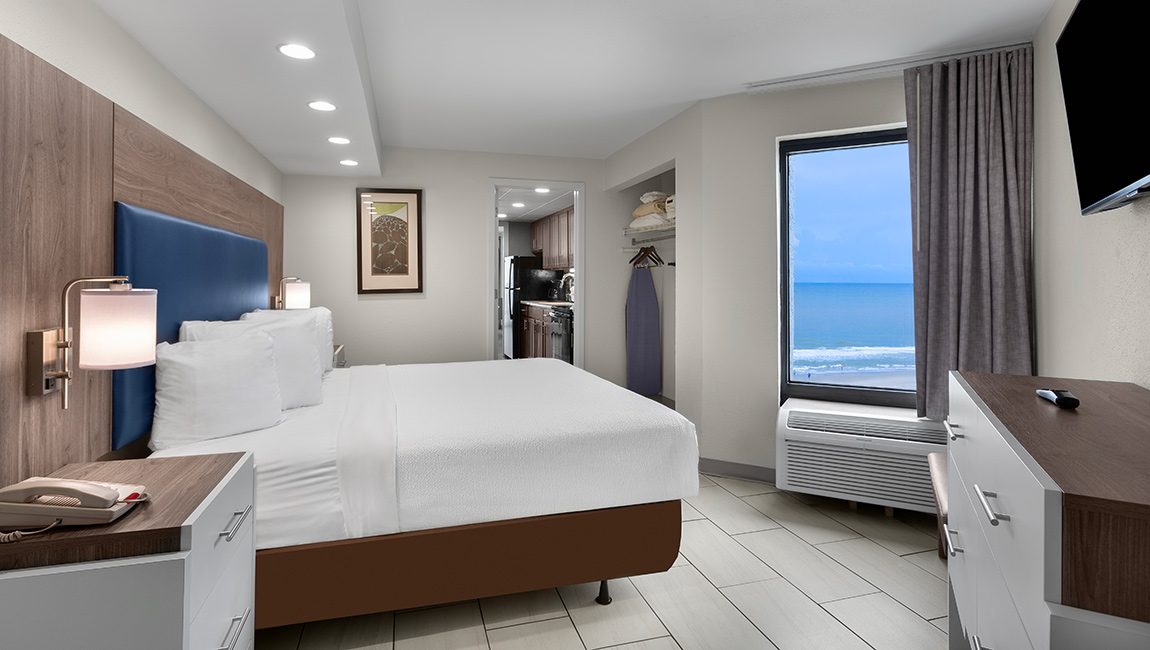 Bedroom with king bed