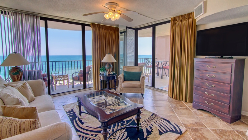 Living room with balcony