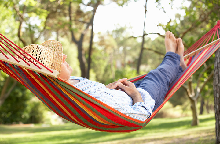 Person on a hammock