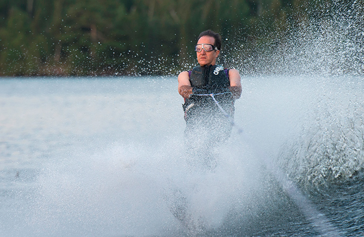 Person wakeboarding