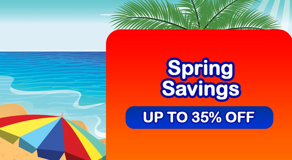 Spring up to 35% off