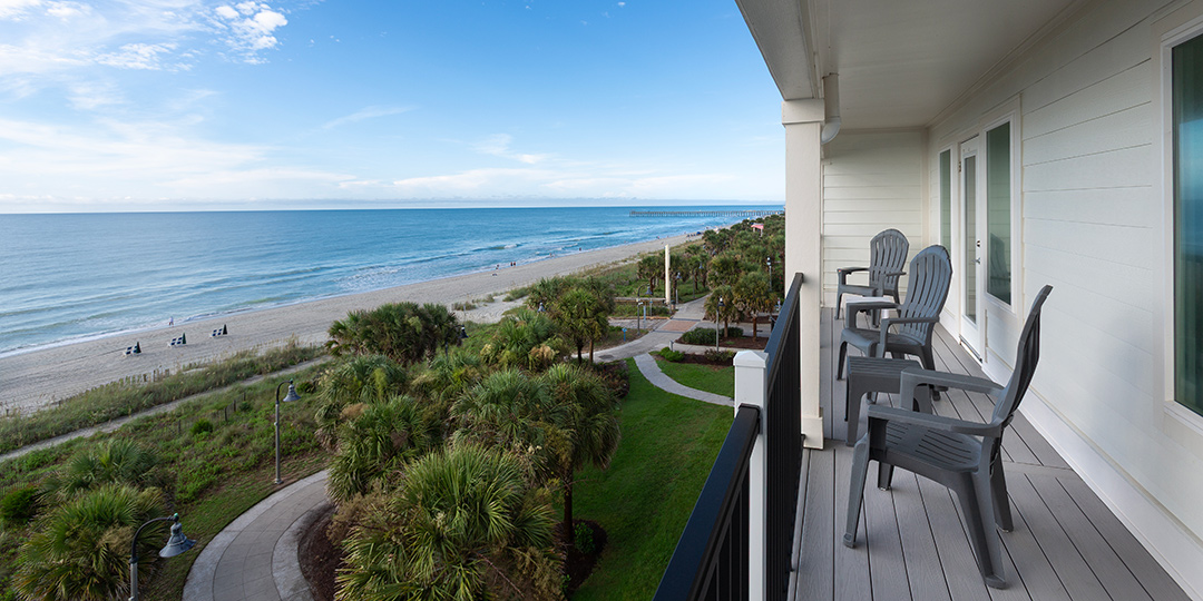 Balcony of Ocean Escape Boardwalk condo